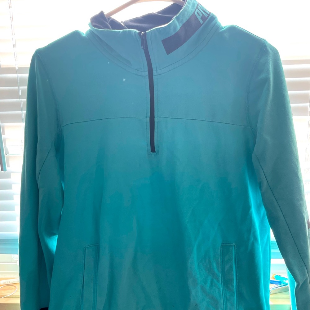 pink half zip